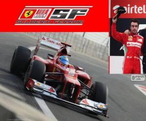 пазл Фернандо Алонсо - Ferrari - 2012 индийский Гран-при, вторая классифицированы